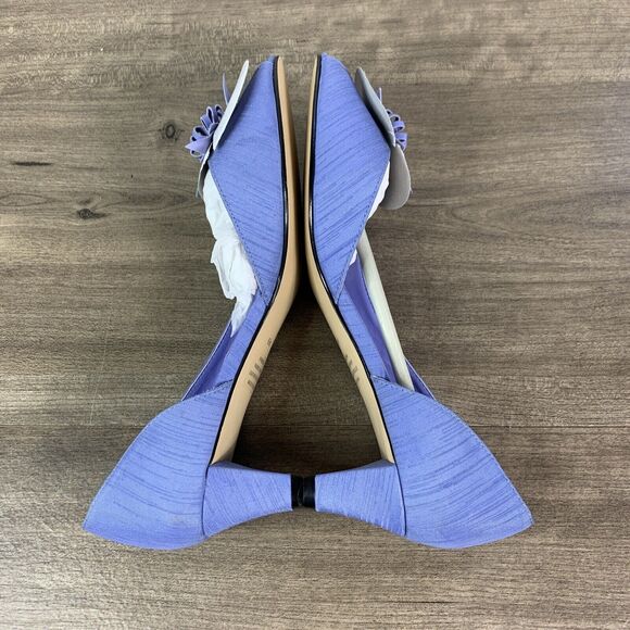 Coldwater Creek D'Orsay Womens Heels Size 6.5 M Pump Purple Blue Peep Toes NEW - Picture 7 of 10